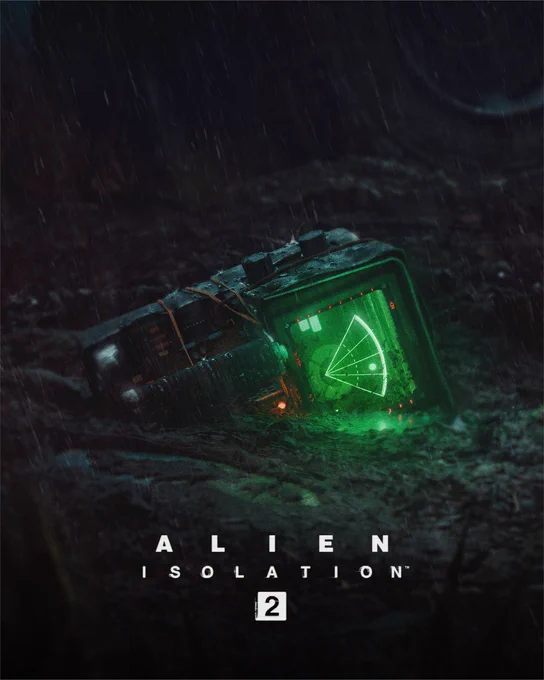Alien Isolation 2. A motion tracker device with a green radar and bright dot on its screen, in the mud.