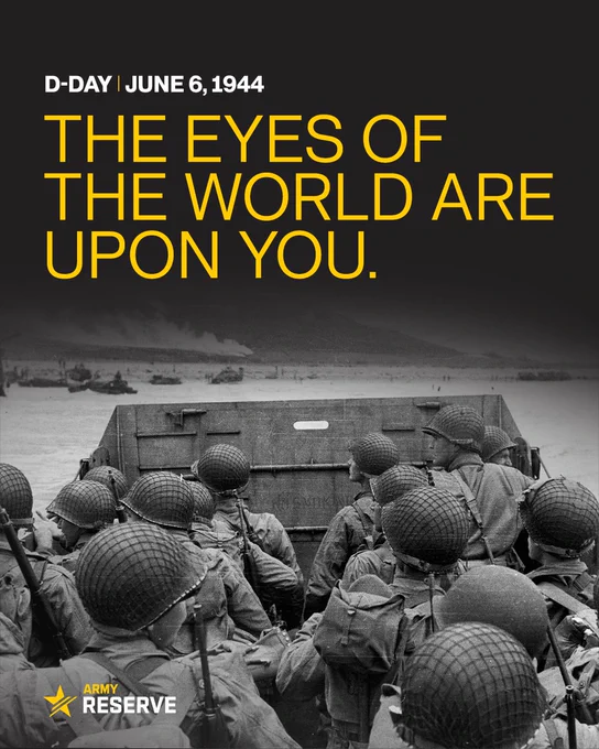 On June 6, 1944, Allied forces stormed the beaches of Normandy, France, in the largest amphibious invasion in history. Operation Overlord marked a significant turning point in World War II and paved the way for the liberation of Western Europe.\n\nEighty-two years later, we take a moment to honor the American Soldiers, including those in the Army Reserve, who answered the call, crossed the channel, and sacrificed everything so that others could be free.\n\nTheir bravery resonates through every generation that follows.