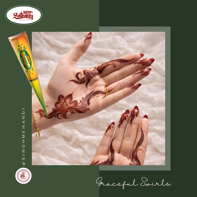 Graceful Swirls

Minimal yet mesmerizing! 🌿
A perfect blend of flowing curves, floral accents, and elegant detailing that makes every hand look effortlessly beautiful. Whether it's a festive celebration, casual gathering, or special occasion, this stylish mehndi design adds a touch of charm without overwhelming the look.

#singhsatrangmehandi #bestmehandicone #singh #singhbansuri #satrang #singhdecorative #SinghMehndiCone #MehndiDesign #SimpleMehndiDesign #StylishMehndiDesign #AestheticMehndi #ElegantMehndi #ClassicMehndiDesign #ModernMehndiDesign #ArabicMehndiDesign #EasyMehndiDesign #MinimalMehndi #FloralMehndi #TrendingMehndi #BeautifulMehndi #FrontHandMehndi #HennaDesign #MehndiArtist #MehndiFashion #FestivalMehndi #BridalMehndiInspiration #CreativeMehndi #MehndiTrend #MehandiDesign #InstaMehndi 
