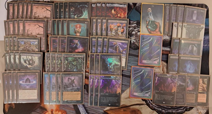4 Ancient Cellarspawn
4 Boggart Trawler
4 Dark Ritual
4 Fell the Profane
4 Lotus Petal
3 March of Wretched Sorrow
4 Necrodominance
3 Shadow of Mortality
4 Sickening Shoal
4 Soul Spike
11 Swamp
4 The One Ring
3 Thoughtseize
4 Unmask

SIDEBOARD:
2 Court of Ambition
1 Duress
2 Harvester of Misery
4 Leyline of the Void
1 March of Wretched Sorrow
1 Shadow of Mortality
3 Sheoldred, the Apocalypse
1 Thoughtseize