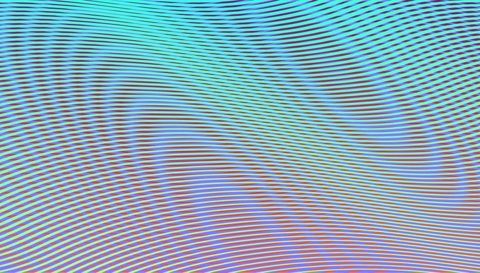 An undulating pattern created by overlapping lines, demonstrating the moire effect