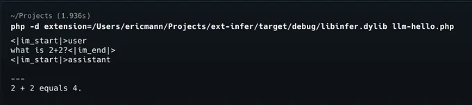LLM inference extension for PHP using pre-trained models.