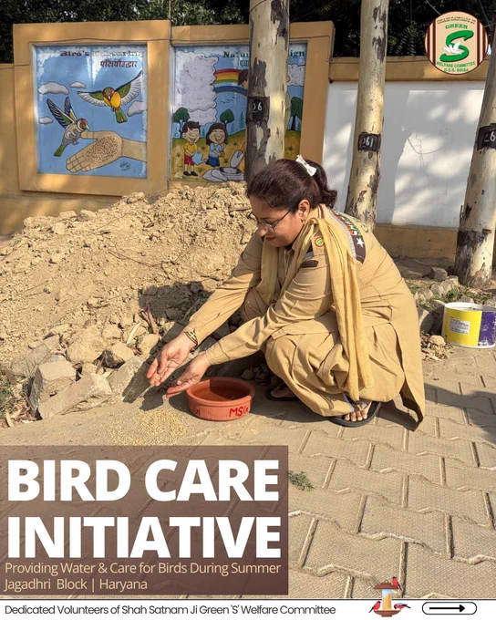 A bowl of water can be a lifeline in the summer heat. 🐦

In Jagadhri, Haryana, volunteers of Shah Satnam Ji Green 'S' Welfare Committee are caring for our feathered friends during the scorching summer. By placing water and grains in accessible spots, they are helping birds stay hydrated and nourished when natural food and water sources become scarce.

A small act of kindness can save a precious life. Let's all do our part to protect and nurture nature. 


[Bird Care, Nurturing Birds, Summer Relief, Save Birds, Nature Care]