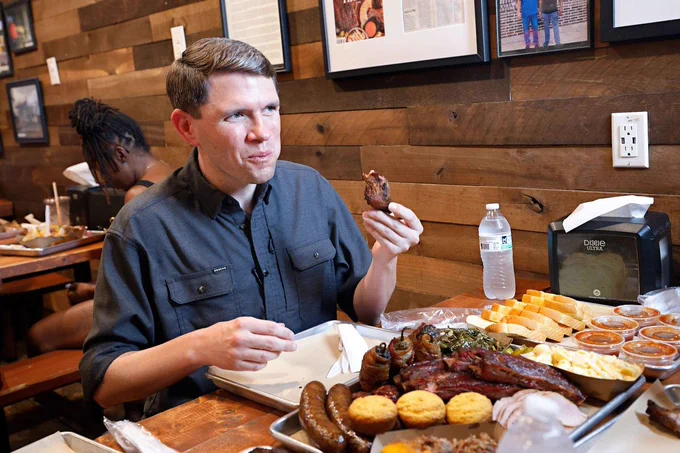 Talarico uses barbecue stop to push back on vegan attacks