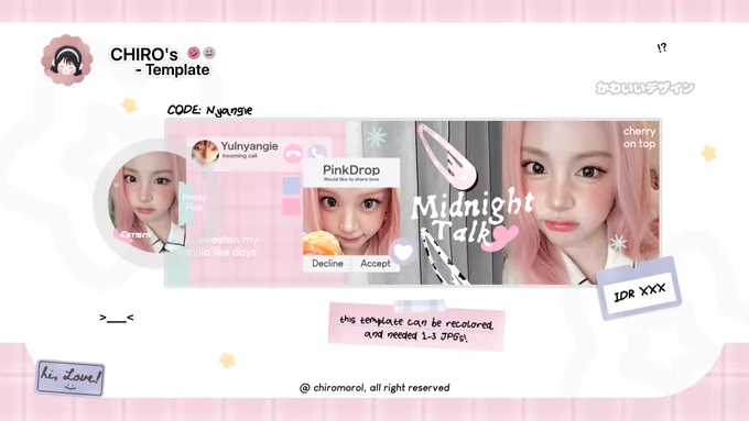 TNC
1. free for personal use and commercial use
2. file akan dikirim dalam bentuk IPV (header dan ava), font, dan filter PSD.
3. layer sudah rapi per foldernya 
4. diperbolehkan merombak layout dalam skala minor, tidak diperbolehkan 100% dirombak
5. dilarang keras untuk memperjual belikan kembali template yang sudah dibeli
6. dilarang untuk mayor inspo dan menggunakan elemen di luar katalog layout
7. pembayaran bisa dengan dp sebesar 50% di awal dan menerima sistem cicilan selama 6 hari. jika tidak dilunasi, dp akan hangus
8. file dikirim saat full payment (lunas) 
9. bebas untuk bertanya jika ada yang ingin ditanyakan. 

thank you 💗🧸