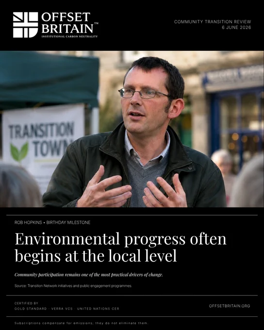 Want to know where real environmental change begins?
Not in headlines. Not in promises. In communities.
The most powerful climate solutions often start at the local level through participation, collaboration, and action that creates measurable impact.
🌍 Every Action Counts
♻️ Every Community Matters
📈 Every Step Moves Us Forward

Join the conversation shaping a more sustainable future.
🌐 offsetbritain.org

#ClimateChange #SustainabilityMatters #NetZeroGoals #CarbonReduction #SustainableFuture #ClimateSolutions #OffsetBritain #EcoLeadership #SustainabilityGoals #GreenInnovation #EnvironmentalResponsibility