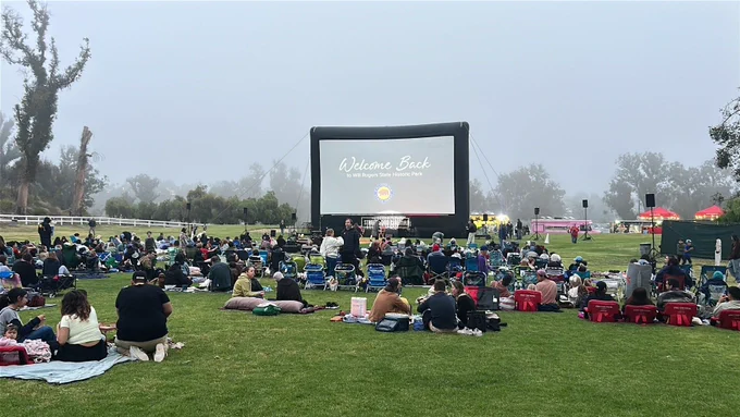 Movie Night at Will Rogers State Historic Park on Lawn