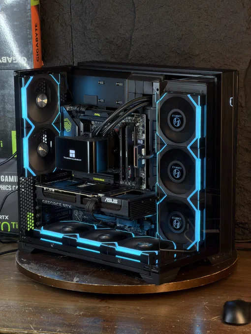 RYZEN 7 9800x3D 

ASUS PRIME RTX 5070 TI 16GB

MSI MAG TOMAHAWK X870-P WIFI 

G.SKILL NEO 32GB 6000MHz CL36

P510 2TB 11,000MB/s 

THERMALRGHIT WONDER VISION 360MM LCD 

LIAN LI EDGA 850w GOLD ATX3.1 

LIAN LI VISION COMPACT 

LIAN LI UNI WIRELESS x8 

ASIAHORSE 24PIN FREE
