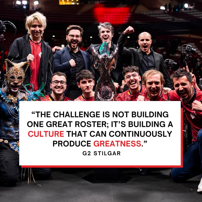"The challenge is not building one great roster; it’s building a culture that can continuously produce greatness."

- Alban "Stilgar" Dechelotte

This photo was taken on March 1, 2026 in the LEC Versus Finals 2026 at the Olympic Arena in Badalona, Barcelona. Photo by Hara Amoros/Riot Games.

Source (LEC Photos): https://flic.kr/p/2rYZM1K