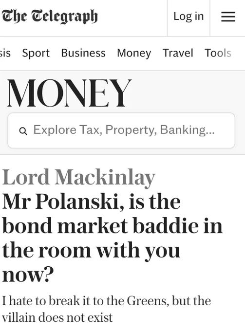 Mr Polanski, is the bond market baddie in the room with you now?