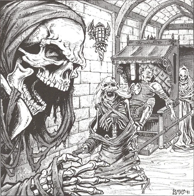 Art by Tom Baxa.

Randy Maxwell (May/June 1991). “Ex Libris”. In Barbara G. Young ed. Dungeon #29 (TSR, Inc.) (29)., p. 31.