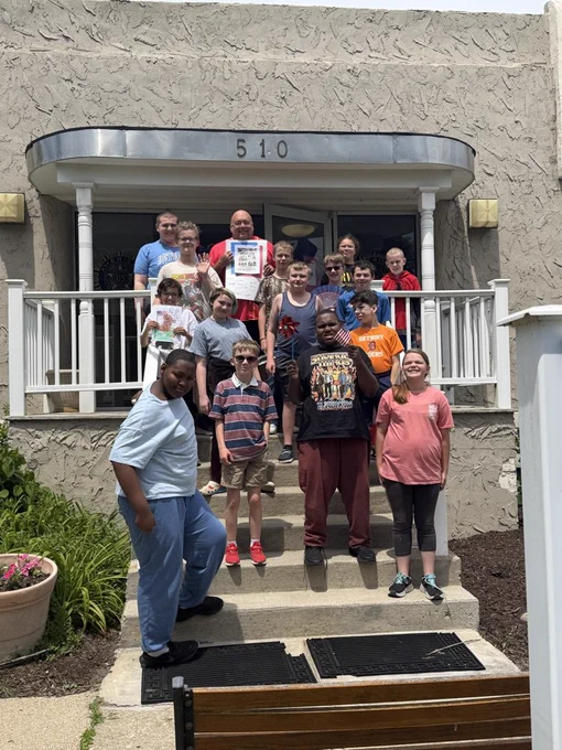 Mrs. Buell and Mr. Williams class had a great experience a the local Amvets Post. #wearemuir
