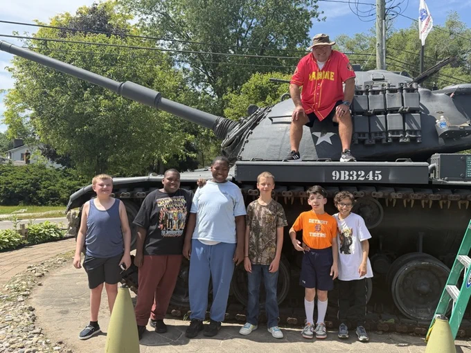 Mrs. Buell and Mr. Williams class had a great experience a the local Amvets Post. #wearemuir