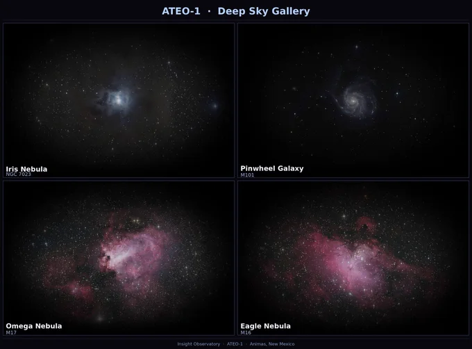 Just a few of the deep sky targets, Ms. DeSantis ' 4th-grade class imaged remotely on Insight Observatory's affiliate remote telescope, ATEO-1, located at Utah Desert Remote Observatories.