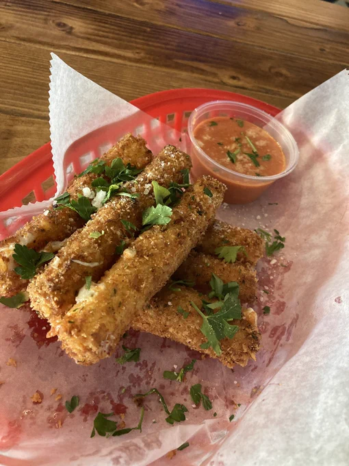 Fried Mozzarella Sticks at Coastline Pizzeria
