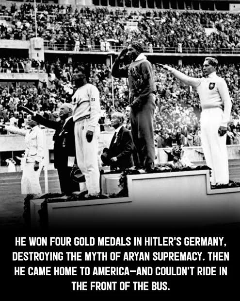 Jesse Owens at 1936 Berlin Olympics in Germany 