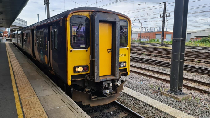 Northern Trains 150224 at Doncaster Railway Station Platform 0 