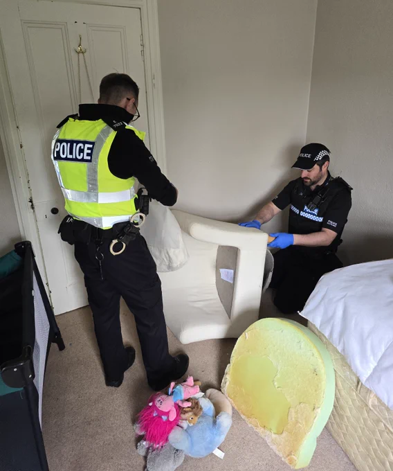 Systematic Search training at the Scottish Police College.