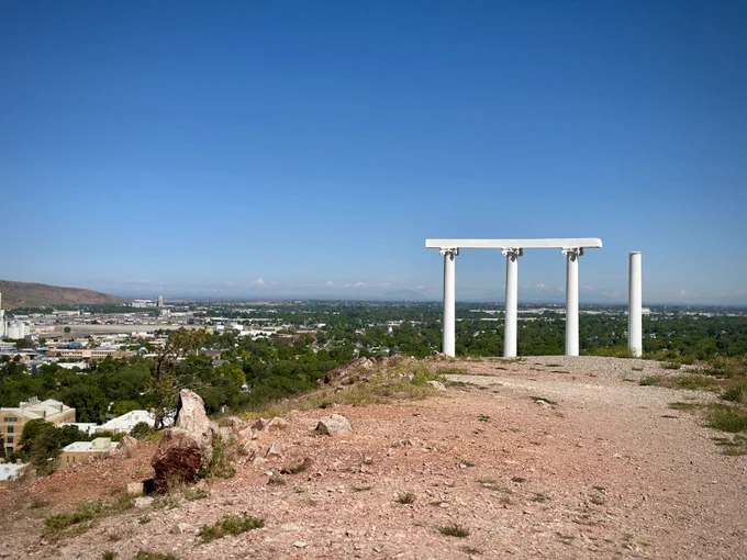 The pillars on Red Hill