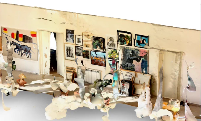 Screenshot of the 3D piece "Home Gallery" on Superrare by Hans Heiner Buhr