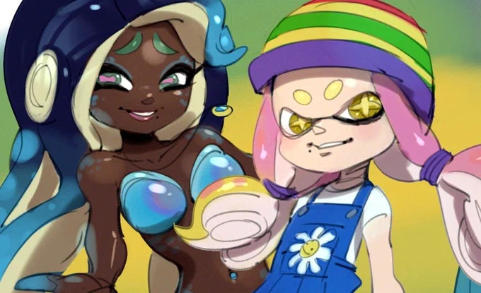 mermaid and tiny kong but off the hook sketch wip 