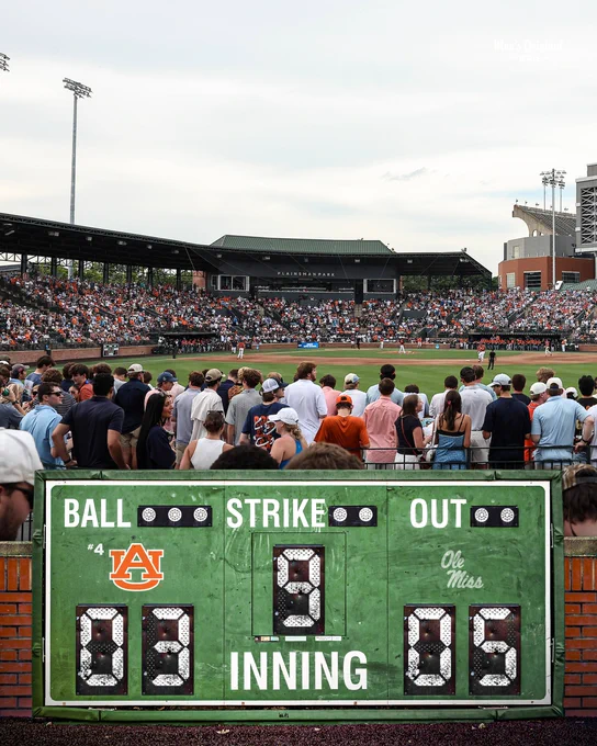 Final score graphic vs. Ole Miss, 3-5. 