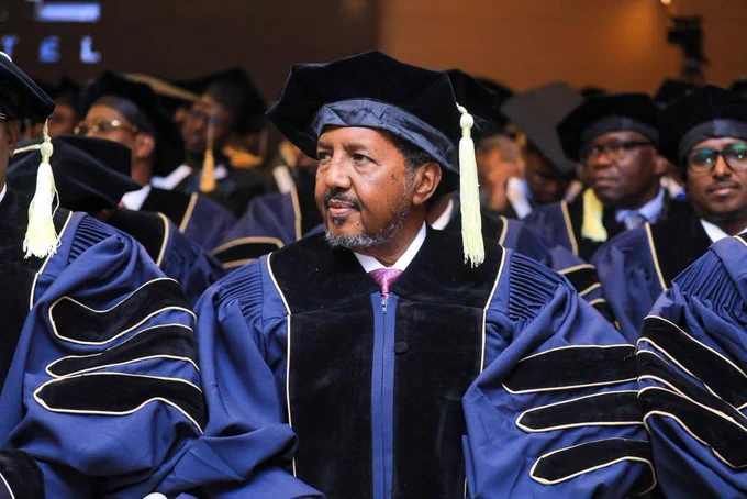 Hassan Sheikh Doctorate awarded by the UN-mandated University for Peace (UPEACE) in Somalia