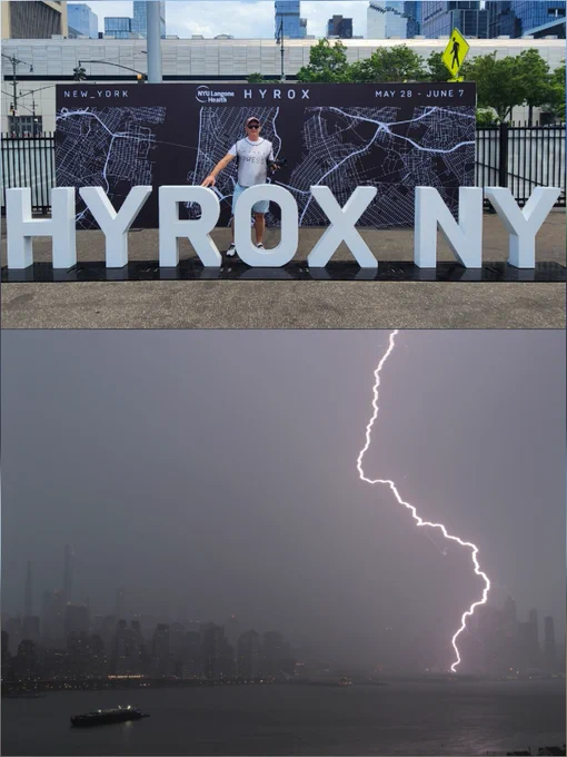 Some HYROX races have been rescheduled to Sunday at 6:40 PM due to weather - Severe Thunderstorm in NYC

Lightning bolt hits near Javits center and Pier76 at 8:03pm - photo from New Jersey by Alexander K, WorldTimeZone 


@hybridfitnessmedia

#hybridfitnessmedia

#HYROXNYC

#hyrox

@hyroxamerica

@hyrox

@hyroxnyc

