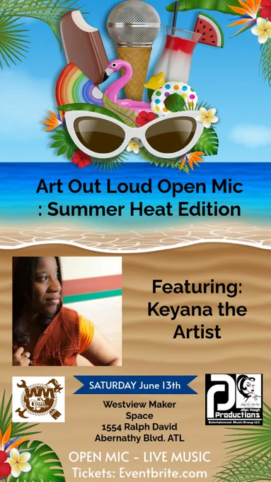 Entry tickets HERE: artoutloudopenmicjune2026.eventbrite.com