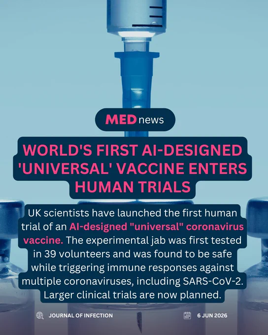 World's first AI-designed 'universal' vaccine enters human trials