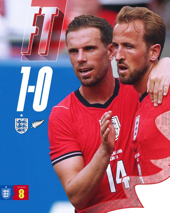 Full-time: England 1-0 New Zealand