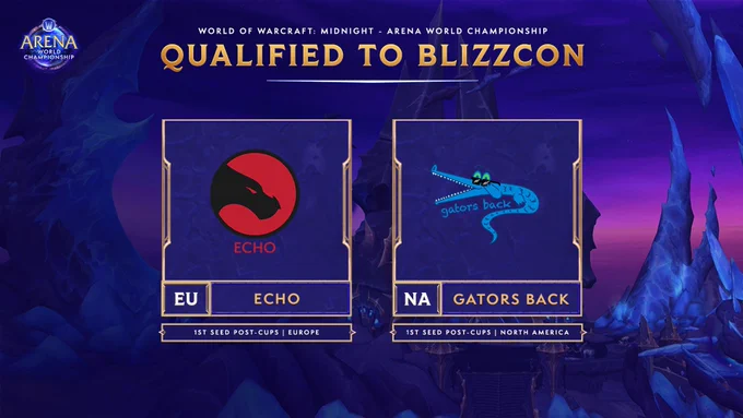 An image showcasing the two champions of the Season 1 Semi-Finals, including the top team from each region:
- Europe: Echo
- North America: Gators Back