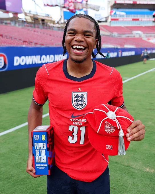 Rio Ngumoha: Player of the Match connected by EE