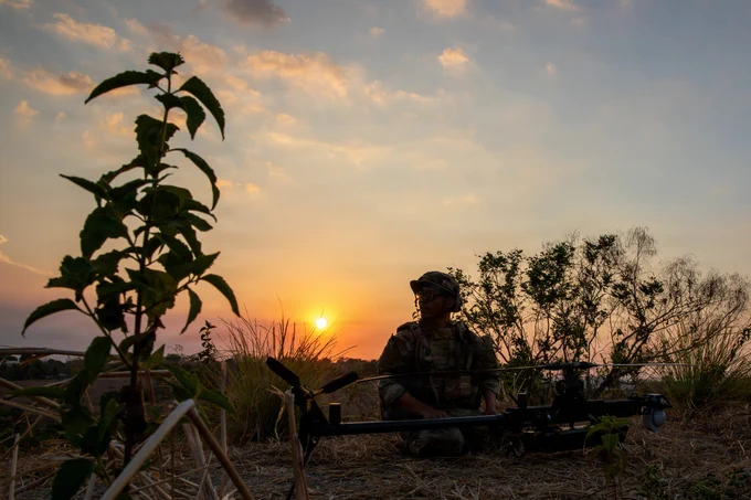 During JPMRC-X in the Philippines, Soldiers with 2-35 IN, 3rd MBCT, 25th Infantry Division, used unmanned aerial systems to support reconnaissance operations in jungle terrain.