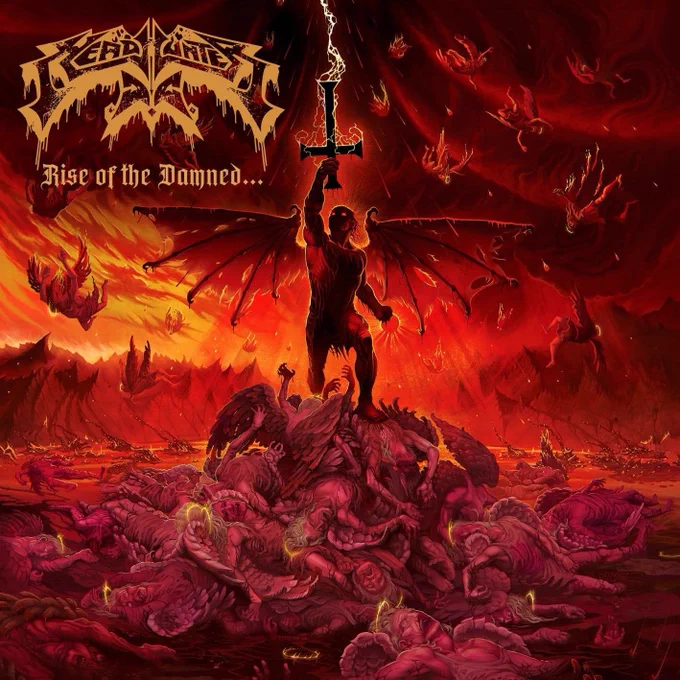 It has been 14 years since “…In Unholy Morning”. A long time, but for HEADHUNTER DC, this seems to have almost become a trademark.
Death metal is the defining characteristic of HEADHUNTER DC, and “Rise of the Damned…” is a work that impressively demonstrates this. The band has undergone several line-up changes since their last album, including a change of guitarist, which for any band brings with it significant repercussions and concerns regarding potential changes.
The result is an album that uses brutality as a weapon of destruction, yet in places lends it even greater weight and morbidity. The solos have improved in both quality and technique, giving the songs a harmonious balance.

1. ...40 Years' Deathmarch (Intro) 01:25
2. Unblessed by the Unsacred 06:21
3. No Salvation from Above 04:24
4. Burn the Book of Lies 06:10
5. Gospel of Doom 01:46
6. The Dysangelist 02:18
7. One Thousand Apocalypses 03:05
8. Praeludium ad Ascensionem Haereticorum 01:52
9. Rise of the Damned 03:36
10. Po