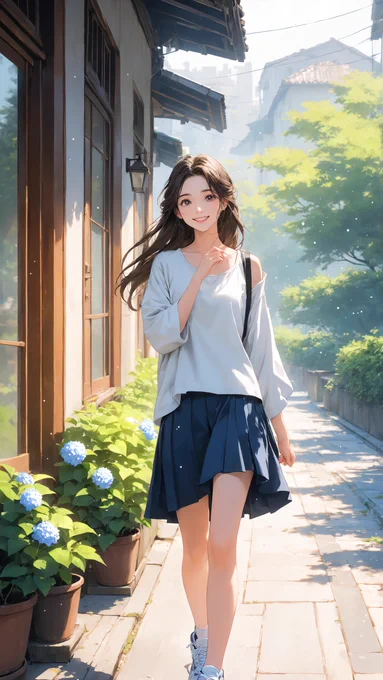 A medium close-up of a young Japanese woman, Masaki Kise, with black hair and gentle black eyes, sitting on a bed in a sunlit bedroom during midday. She is wearing a simple white camisole and displays an ecstatic, radiant smile, looking directly at the viewer with overwhelming joy. The room is filled with bright, clear daylight reflecting off the clean white bedding, creating a fresh, cheerful, and healthy lifestyle atmosphere. The scene highlights a natural, happy moment of relaxation, fully conveying a sense of safe, wholesome daily comfort and warm connection.