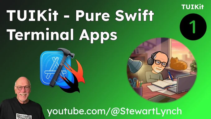 Thumbnail for video on Pure Swift terminal apps with TUIKit