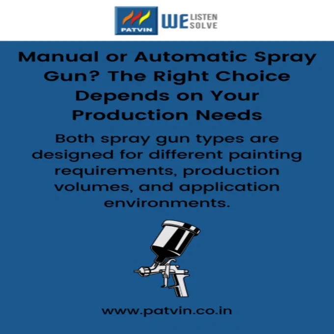 Manual or Automatic Spray Gun? The right choice depends on production volume, coating requirements, and application environment.
