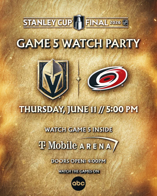Stanley Cup Final Game 5 Watch Party inside T-Mobile Arena