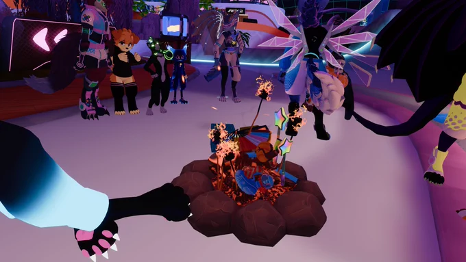 We also set a bunch of VRChat assets on fire XD