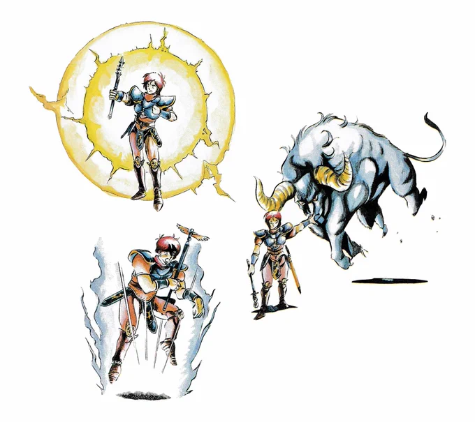 Adol Christin from Ys II (MSX Oendan, 1988-07)
