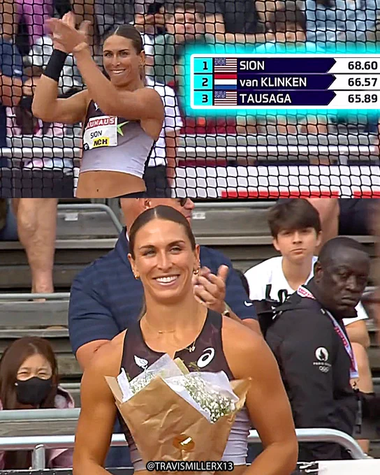 Another discus victory for 🇺🇸Valarie Sion throwing 68.60m at #StockholmDL 