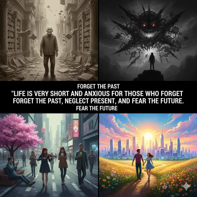 Life is very short and anxious for those who forget the past, neglect the present, and fear the future.