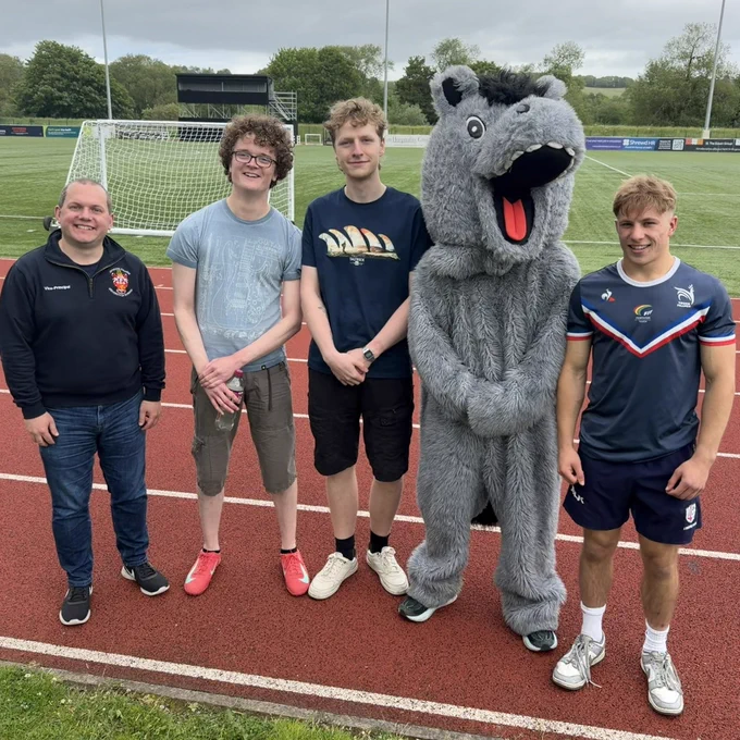 The rely team with the Vice Principal