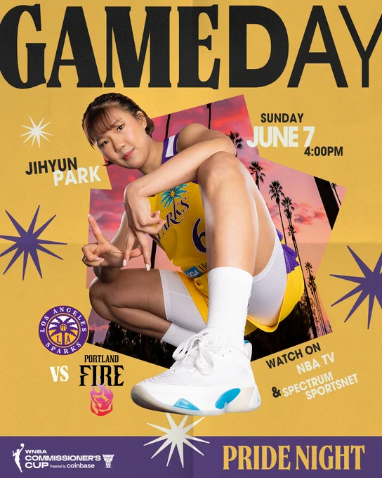 Gameday graphic: Sparks vs Fire Pride Night 