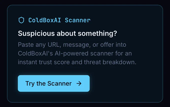 Threat verification scanner - Cold Box AI