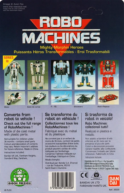 Back of Original Packaging