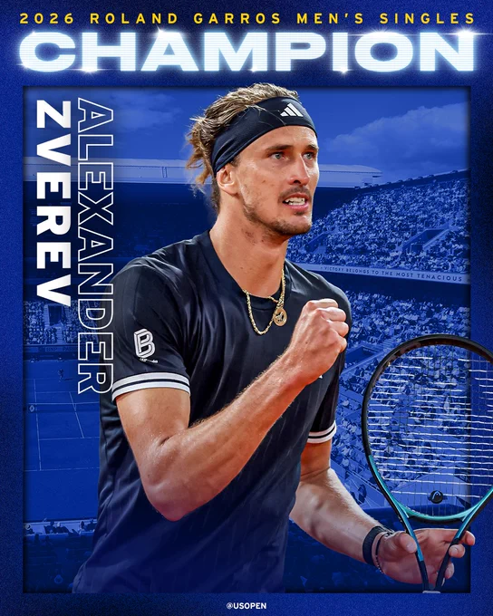 Alexander Zverev captures the Roland Garros men's singles title
