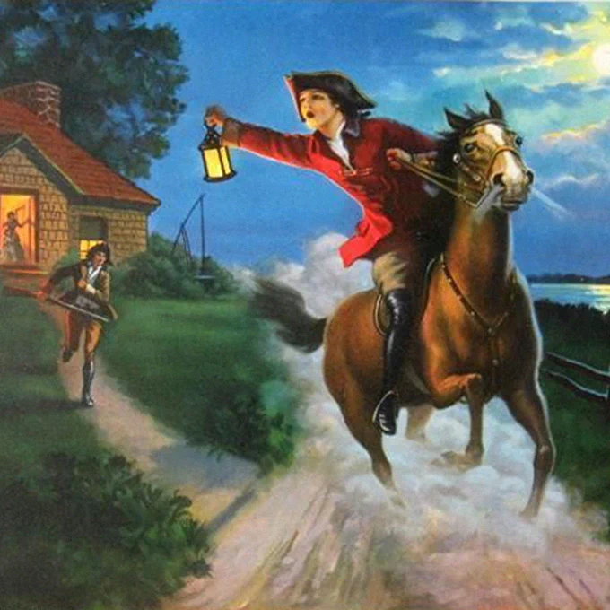 A painting of Paul Revere's ride