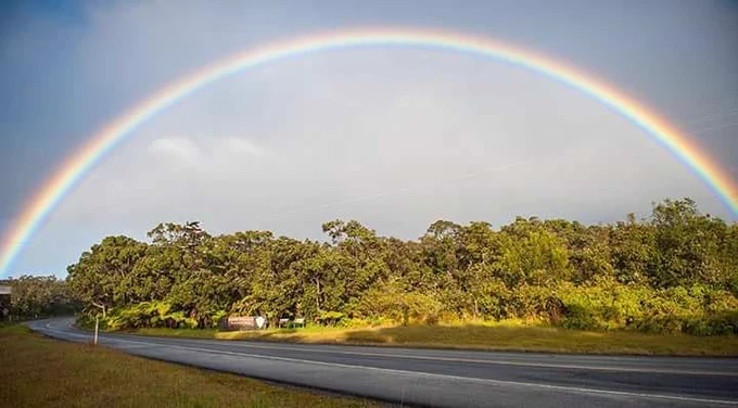 Rainbow at Hawaii Volcanoes National Park (Big Island Of Hawaii)